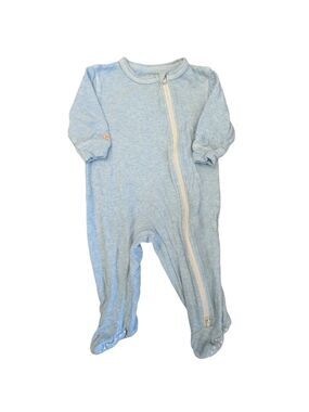 Juddlies Blue Cotton Footed Sleeper Footie 3-6m